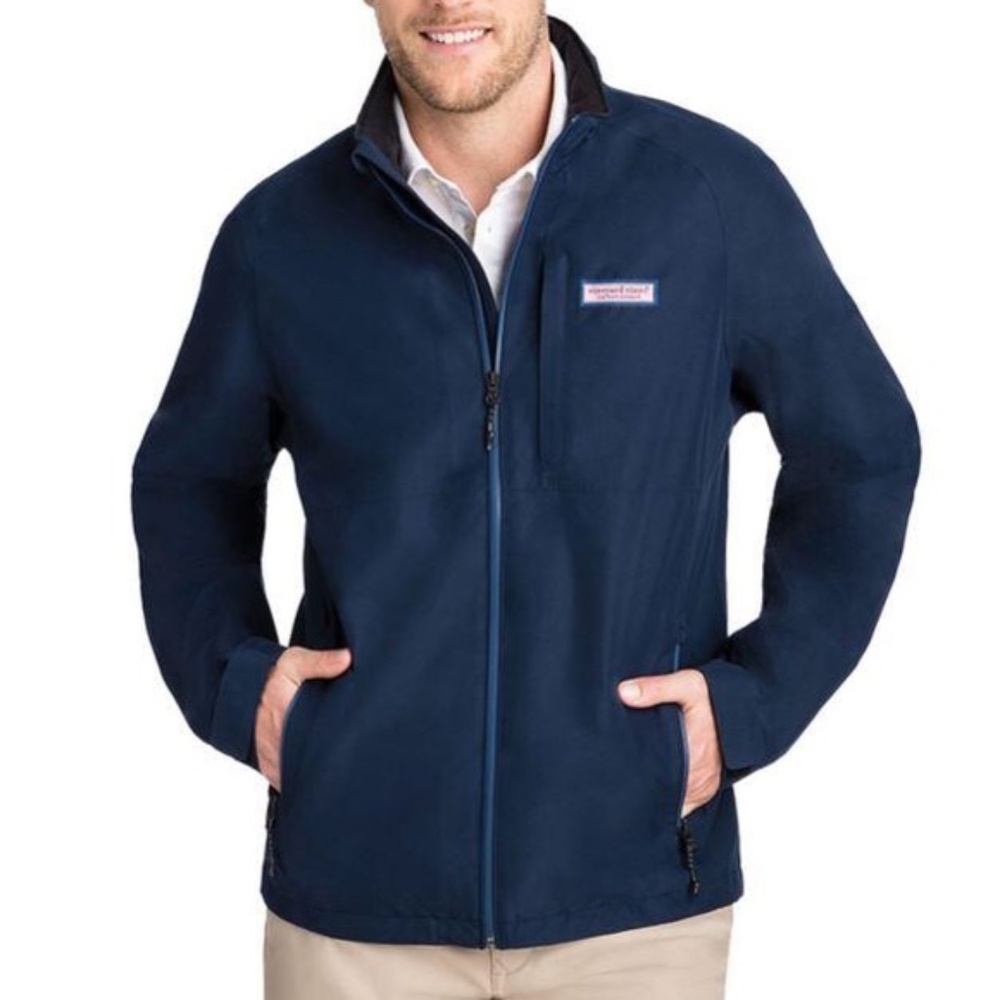 Vineyard Vines Full-Zip Performance  Fleece Full Zip Navy Blue